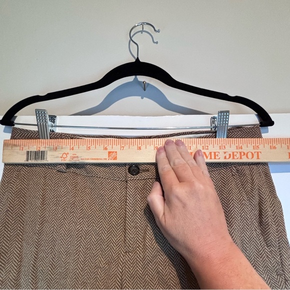 Banana Republic The Martin Fit Brown Herringbone Wool Blend Dress Pants Size 6 - Picture 7 of 12